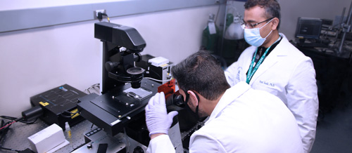 Dr. Amit Joshi at work in the Nanomedicine and Image-Guided Interventions Laboratory