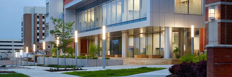 Exterior of building on MCW Milwaukee Campus