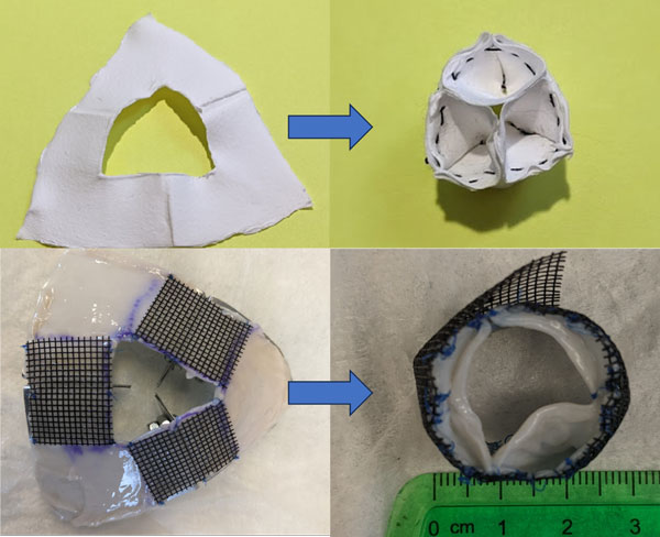 Origami heart valve examples