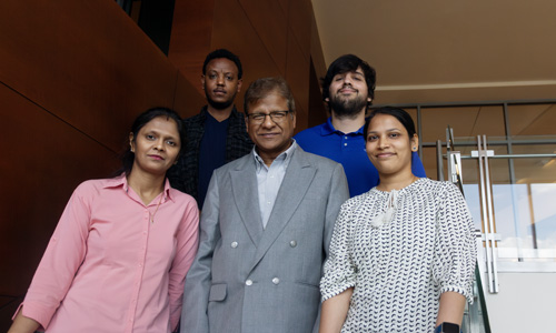 Group photo of Ranjan Dash and the team of the Computational Systems Biology Labortory, 2017